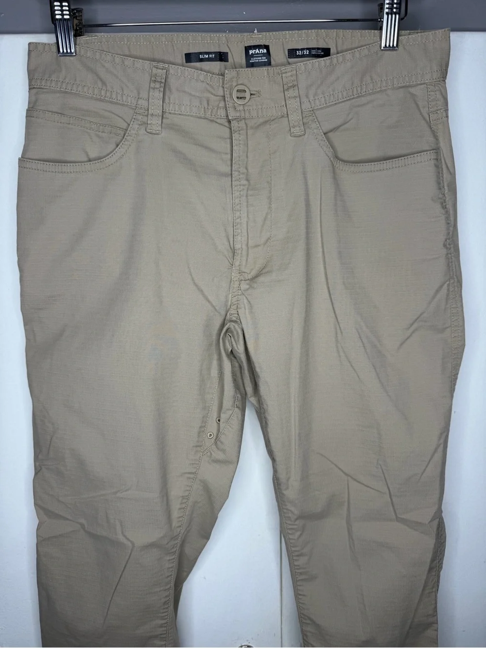 Prana Men Zion Ripstop Slim Pant Size 32x32 Hiking Outdoor Trail beige